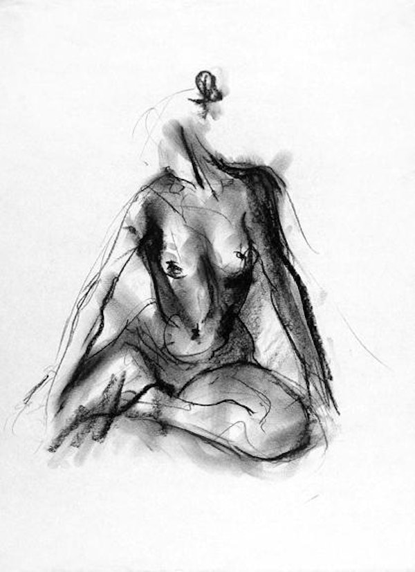 compressed charcoal on paper 22 x 18 inches SOLD