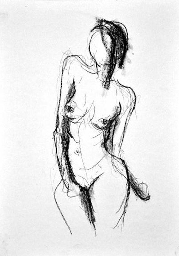 compressed charcoal on paper 18 x 14 inches SOLD